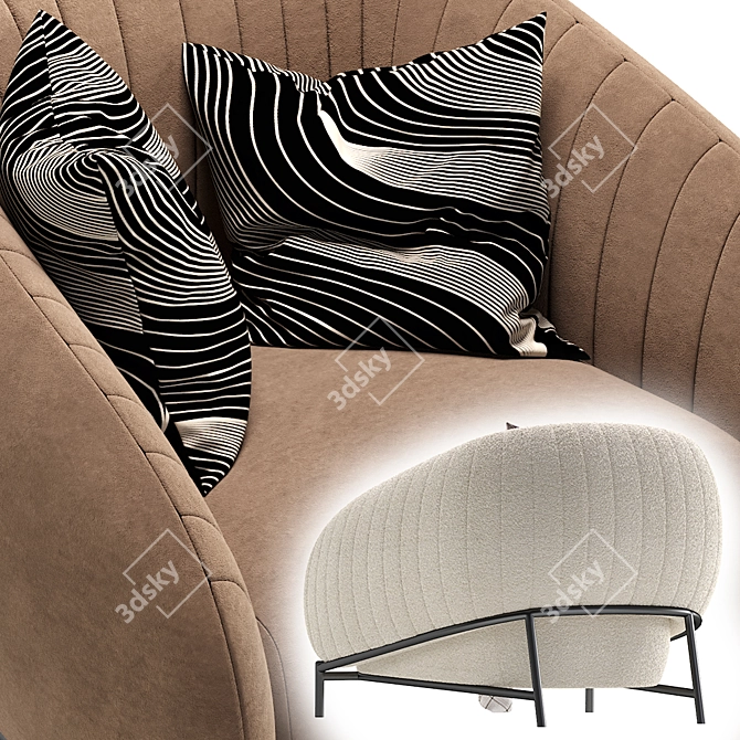 Cozy Cider Lounge Chair 3D model image 2