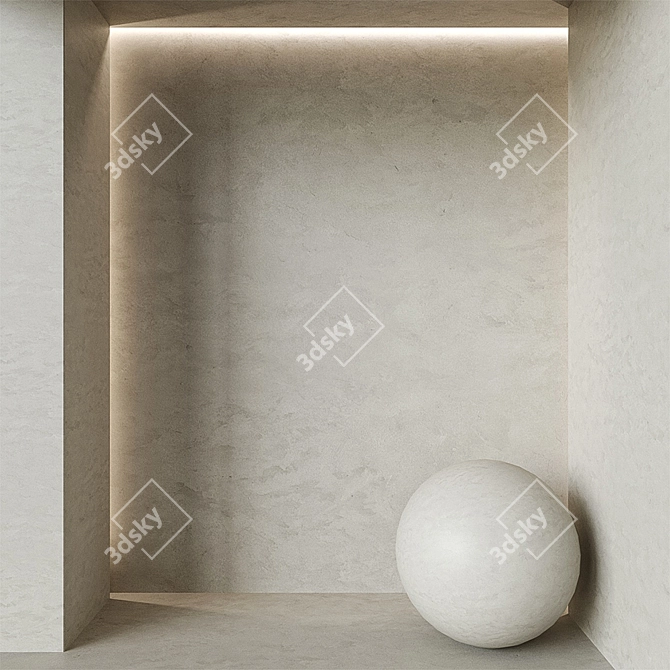 Velvet Matte Decorative Plaster 3D model image 1