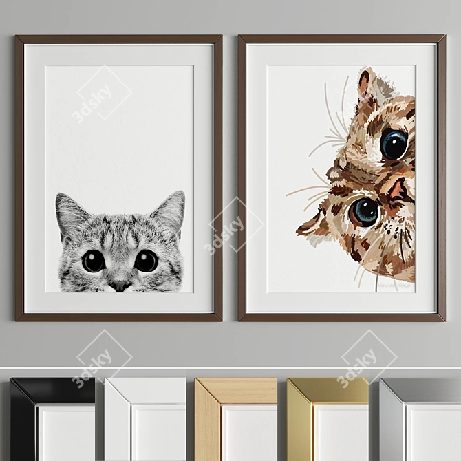 Multi-Material Art Frames: A84 3D model image 4