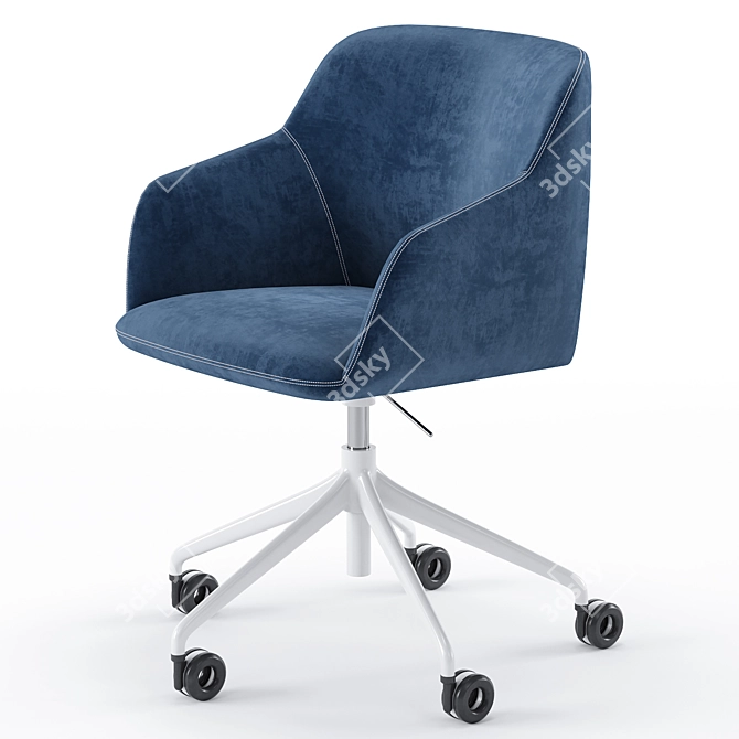 Elegant Elle Office Chair 3D model image 4