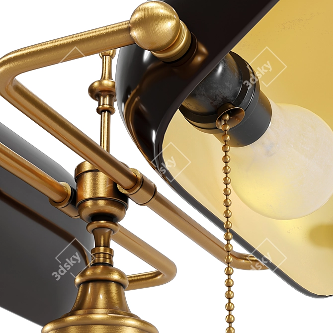 Industrial-Style Bankers Study Light 3D model image 6