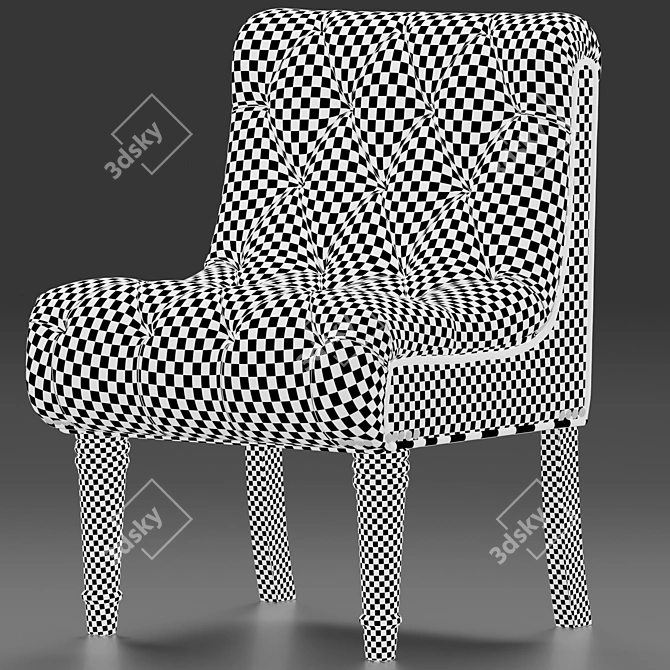 Regal Mesh-Living Chair: Download OBJ/FBX with MeshSmooth Modifier 3D model image 9
