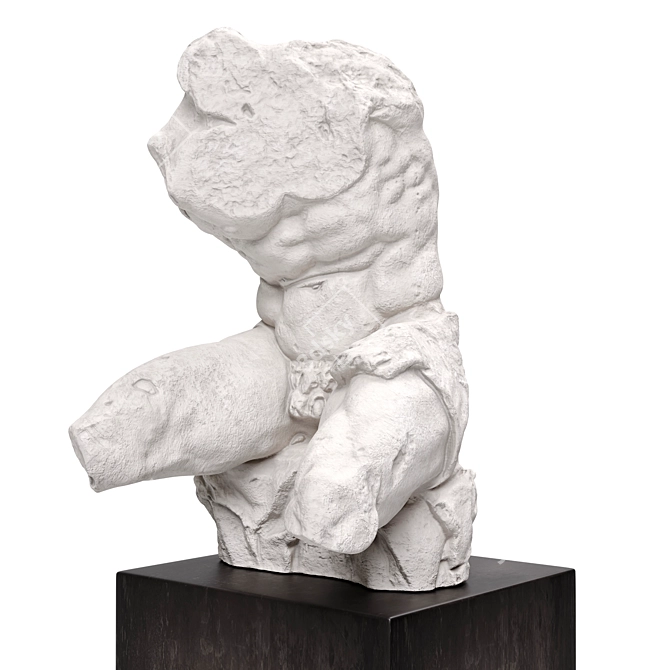 Apollonios' Belvedere Torso Sculpture 3D model image 1