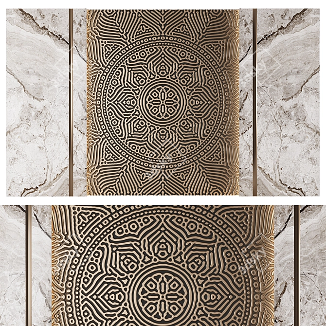 Patterned Wall Panel - 3000x5000mm 3D model image 1