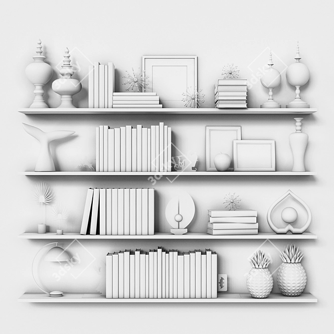 14 Shelves: Versatile Storage Solution 3D model image 2