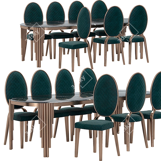 Zebranocasa Cratos Dining Set 3D model image 1