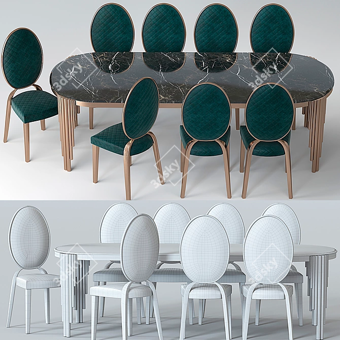 Zebranocasa Cratos Dining Set 3D model image 3