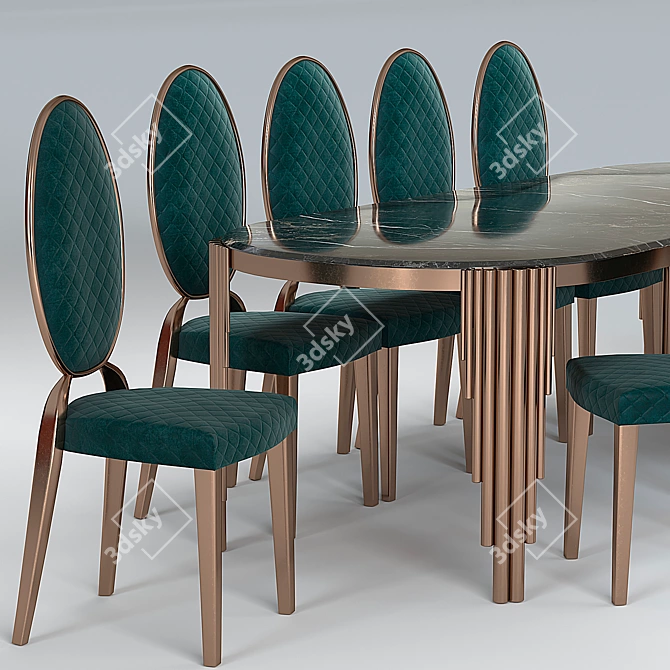 Zebranocasa Cratos Dining Set 3D model image 4