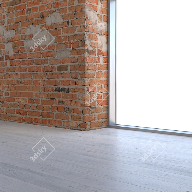 Title: Antique Brick Wall Texture 3D model image 3