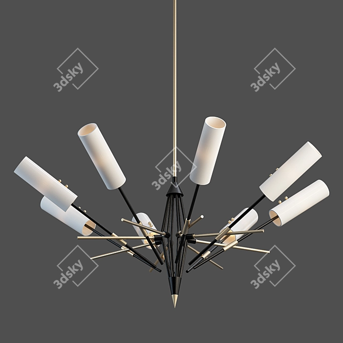 Stunning Stilnovo Chandelier: Timeless Elegance 3D model image 1