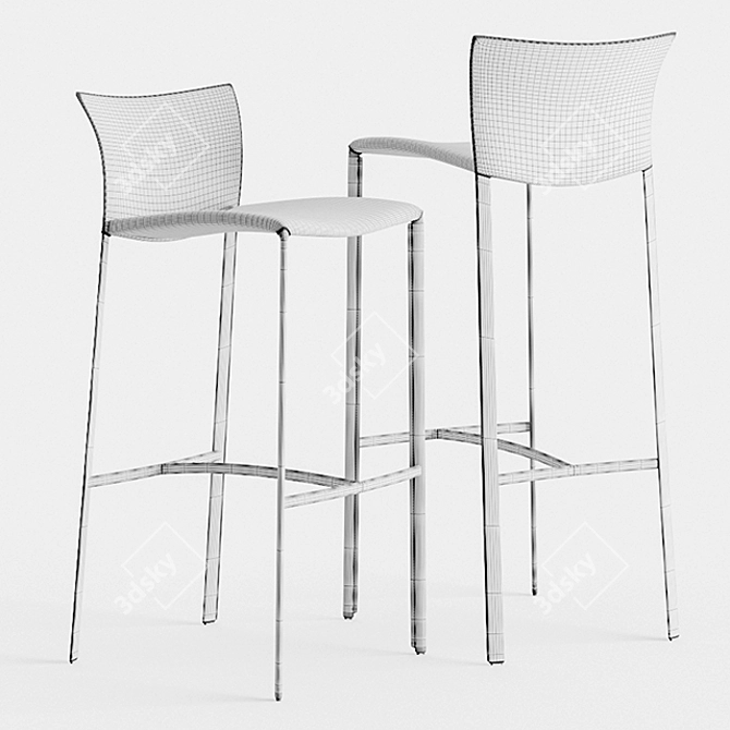 Core Leather Nobile Barstool 3D model image 4