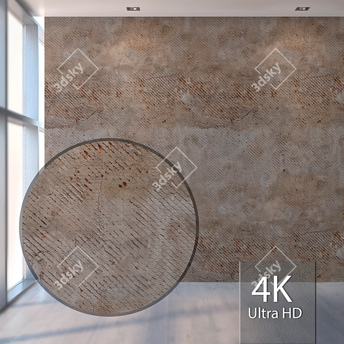 Seamless Plaster Texture - High Resolution & Detail 3D model image 1