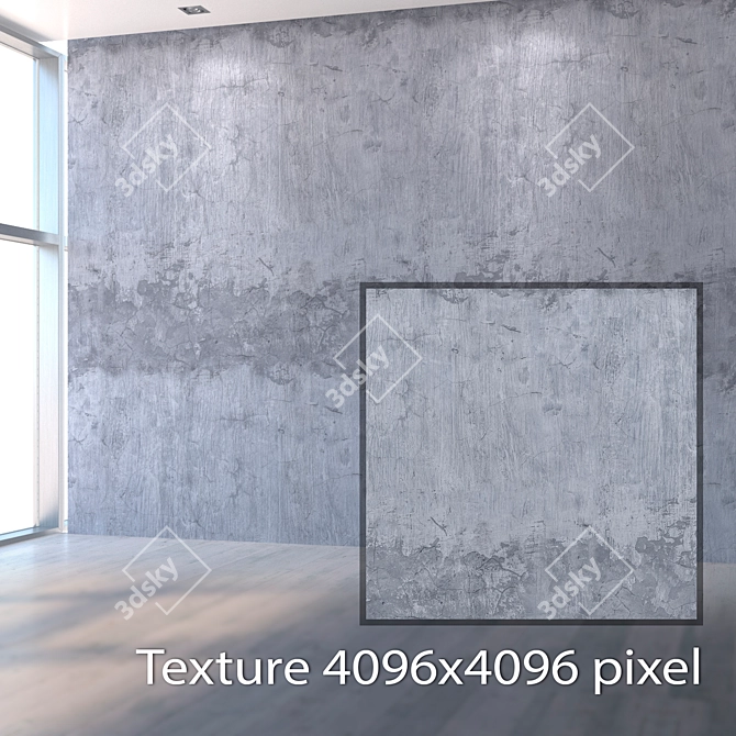 Seamless Plaster Texture Kit 3D model image 2