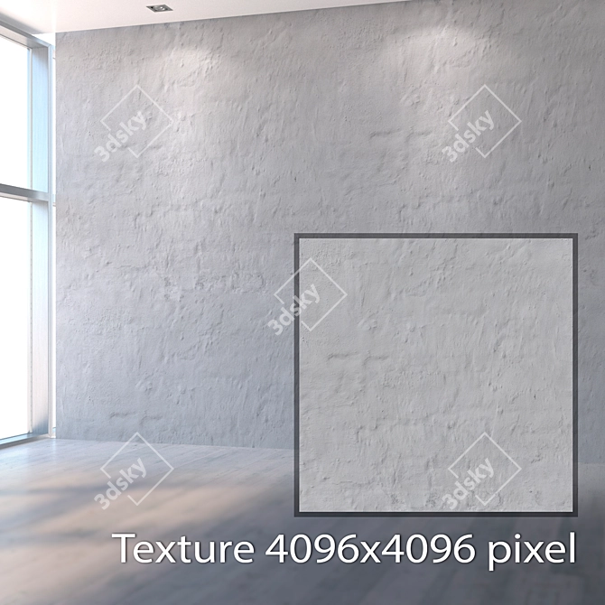 Title: Historic Plaster Texture 1058 3D model image 2