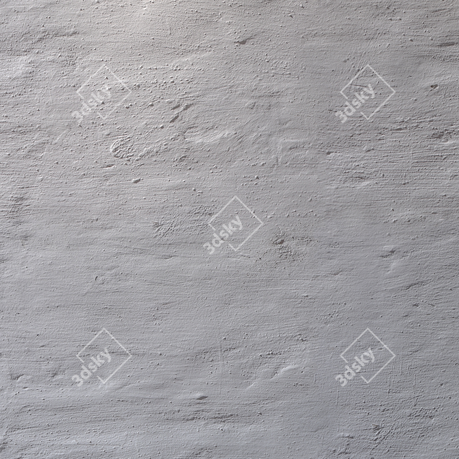 Historic White Plaster Texture 3D model image 4