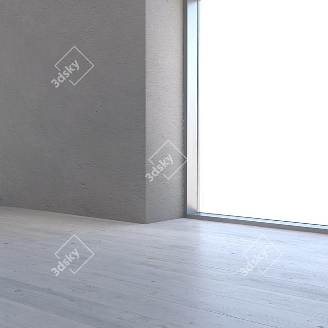 Seamless Gray Plaster Texture 3D model image 3