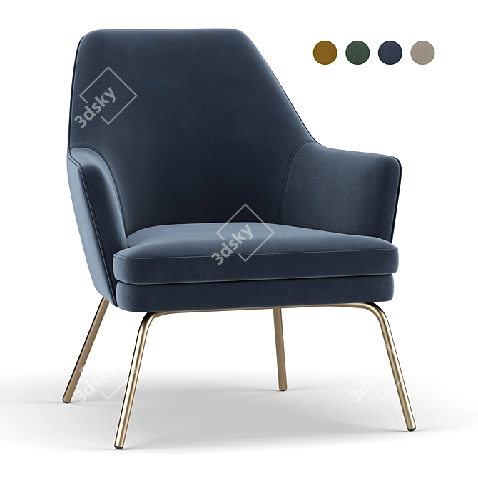 Habitat Celine Accent Chair - Stylish and Comfortable 3D model image 1