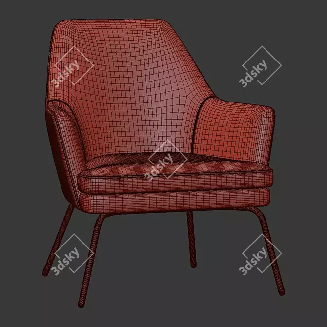 Habitat Celine Accent Chair - Stylish and Comfortable 3D model image 5