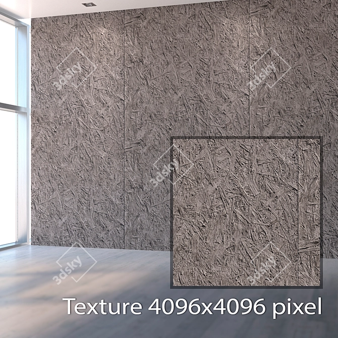 Title: Seamless OSB Wood Texture 3D model image 2