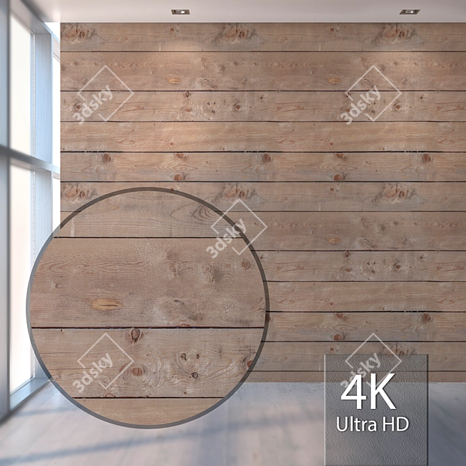 Seamless Wood Plank Texture - High Resolution 3D model image 1