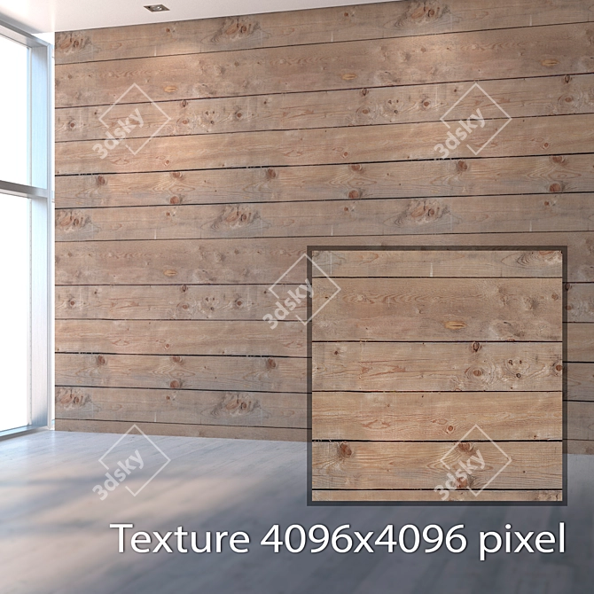 Seamless Wood Plank Texture - High Resolution 3D model image 2