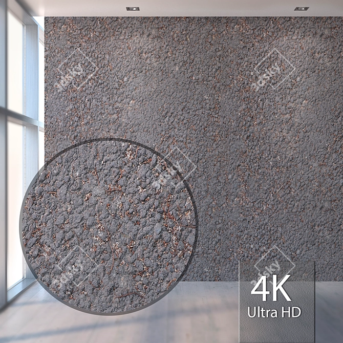 Title: High-Res Asphalt Texture 3D model image 1