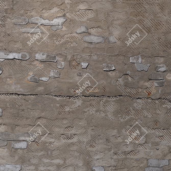 Handcrafted Seamless Plaster Texture 3D model image 4