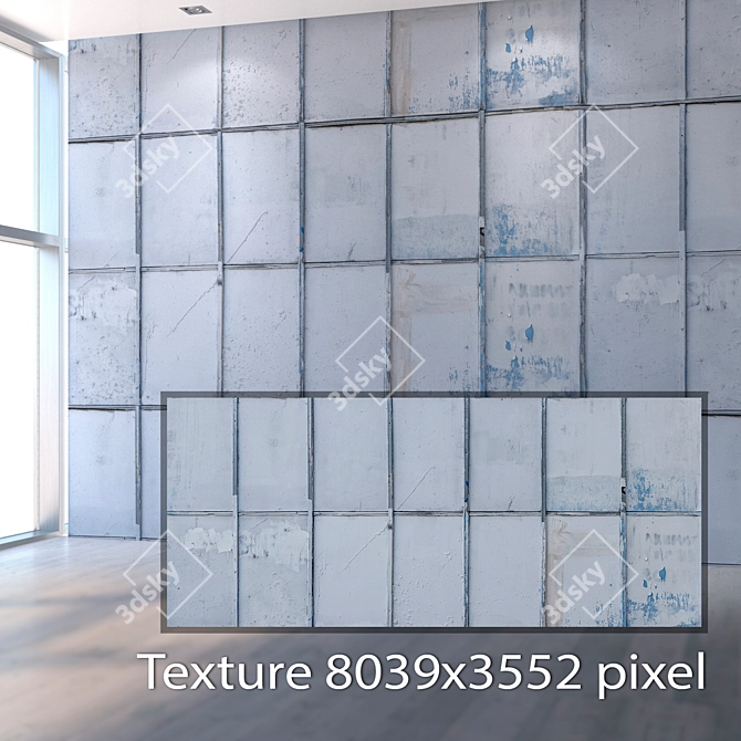 Title: Seamless Old Facade Cladding 3D model image 2