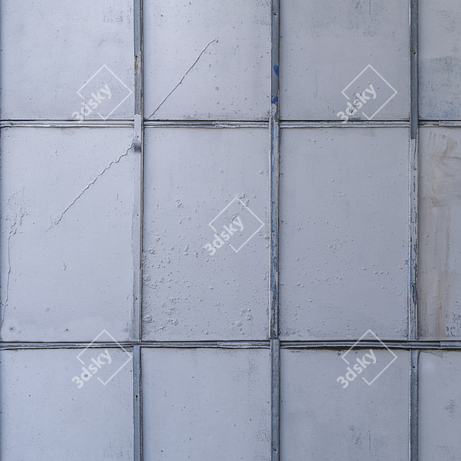 Title: Seamless Old Facade Cladding 3D model image 4