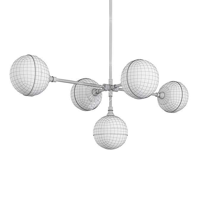 Elegant Brio Chandelier for Stunning Illumination 3D model image 1