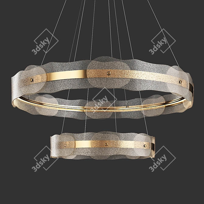 Elegant Solstice Pendant - Intricately Tiered Design 3D model image 1