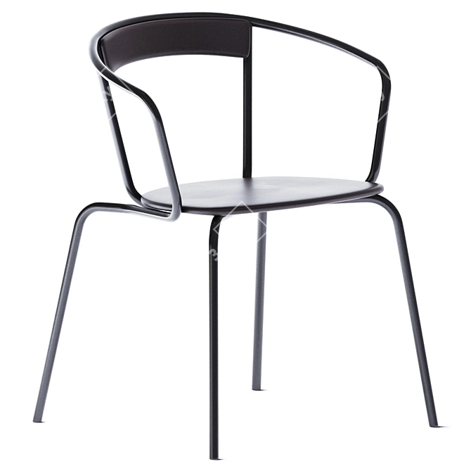Minimalist Ike Chair: Sleek Comfort 3D model image 1