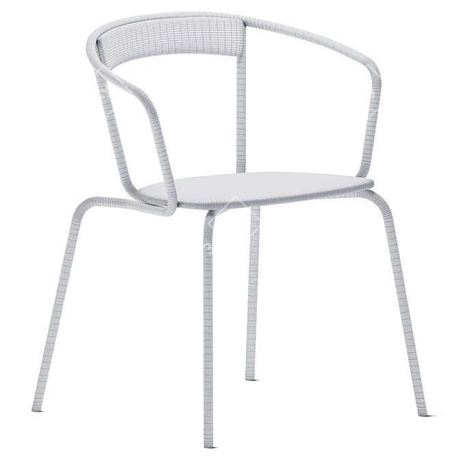 Minimalist Ike Chair: Sleek Comfort 3D model image 3