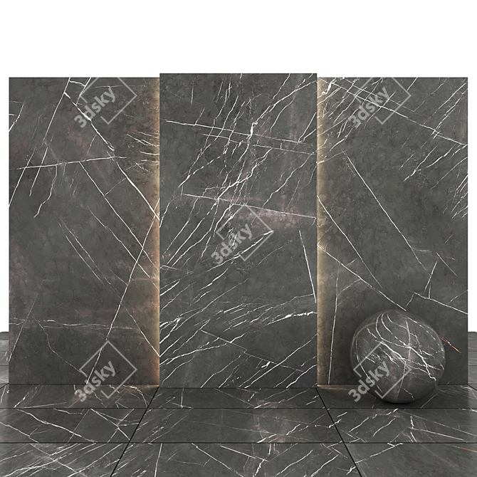 Gray Marble Tile Collection 3D model image 2