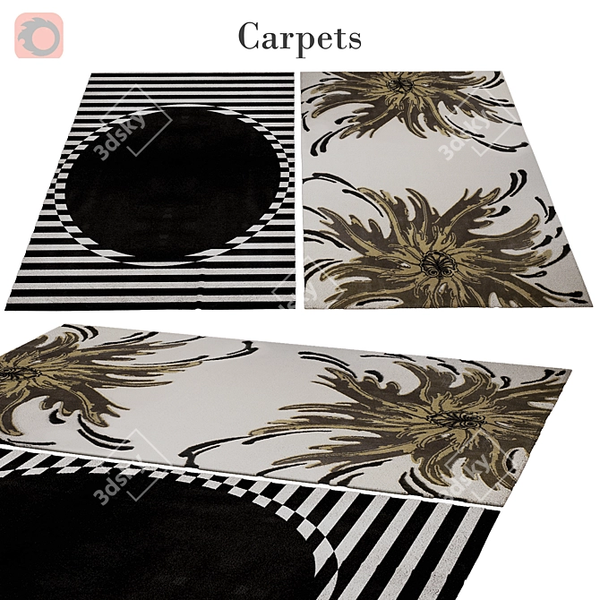 Elegant Polypropylene Vets Rug 3D model image 1