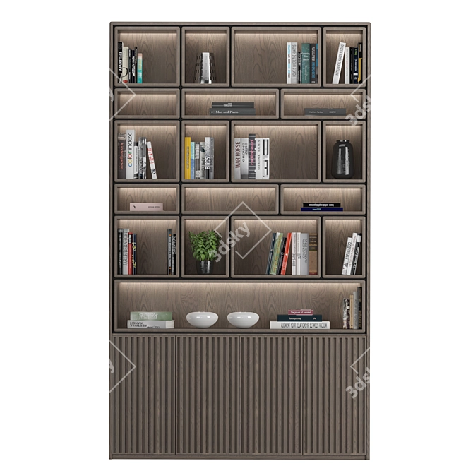 Modular Rack and Bookcase Set 3D model image 8