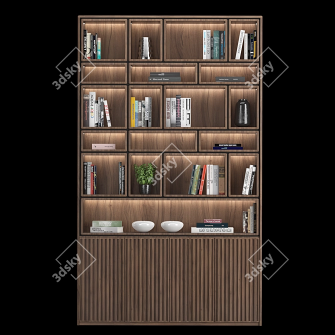 Modular Rack and Bookcase Set 3D model image 12