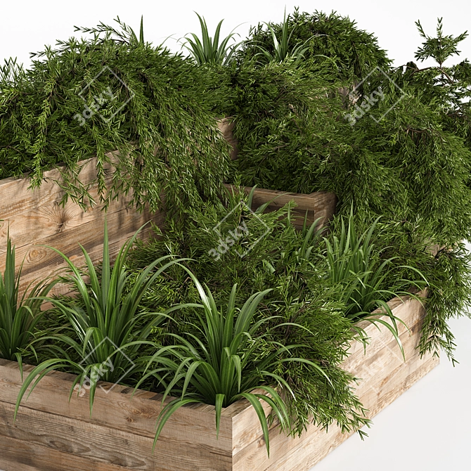 Outdoor Deluxe Plant Box Set 3D model image 2