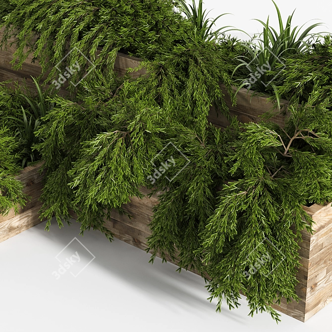 Outdoor Deluxe Plant Box Set 3D model image 4