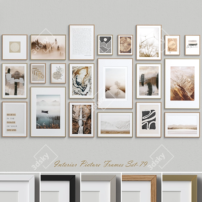 Contemporary Neutral Picture Frames-79 3D model image 1