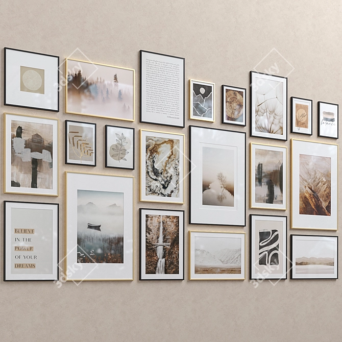 Contemporary Neutral Picture Frames-79 3D model image 2