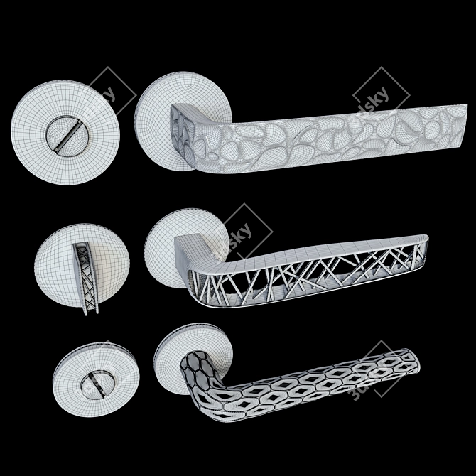 Elegant German Door Handles by EDELSCHMIED 3D model image 2