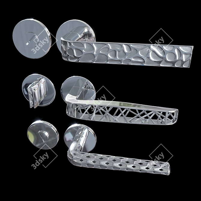 Elegant German Door Handles by EDELSCHMIED 3D model image 3