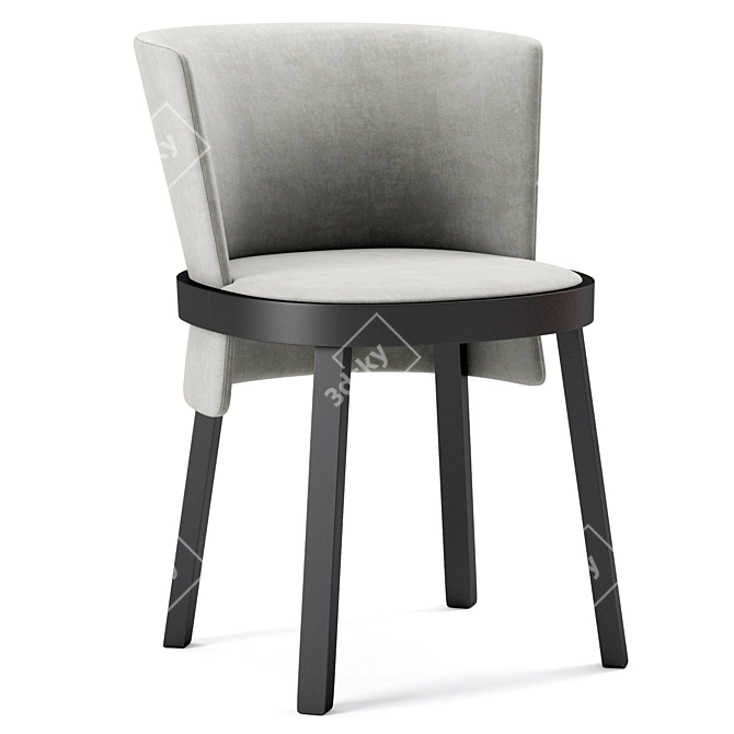 Sleek Obi Side Chair: Stylish, Versatile, and Comfortable 3D model image 1