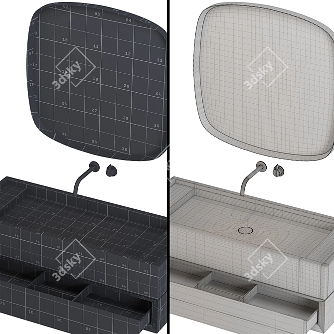 COCOON 120 Bathroom Furniture: Modern, Stylish, Functional 3D model image 4