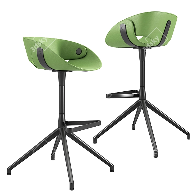 Tonon Fl@t Semi-Bar Chair 66cm - Sleek and Swiveling 3D model image 3