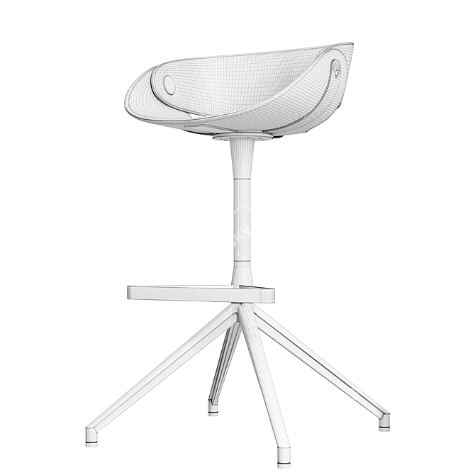 Tonon Fl@t Semi-Bar Chair 66cm - Sleek and Swiveling 3D model image 5