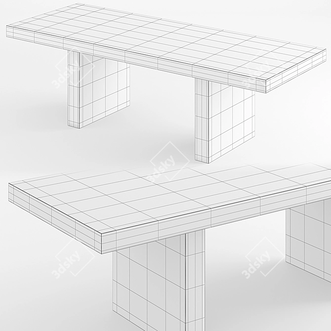 Mirrored Prism Table 3D model image 2