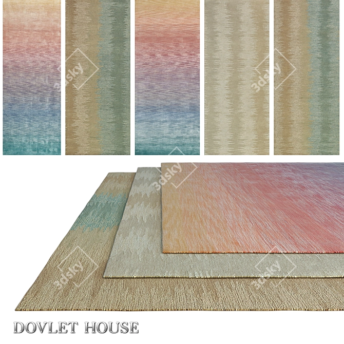 DOVLET HOUSE Carpets Set (5 Pieces) - Part 574 3D model image 1