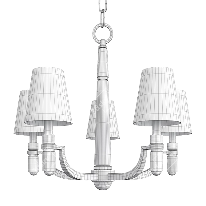 Elegant Dayton Chandelier 3D model image 2